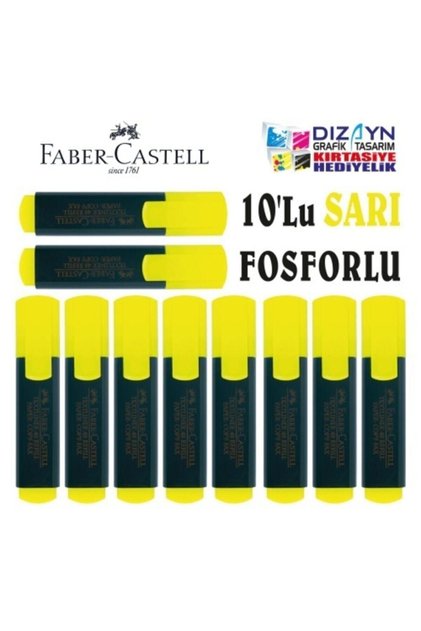 Highlighter Pen 10 Yellow