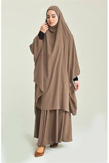 NOVAFACE 2 Parçalı Kadın Yazlık Çarşaf Hijab Üst Parça Uzunluğu