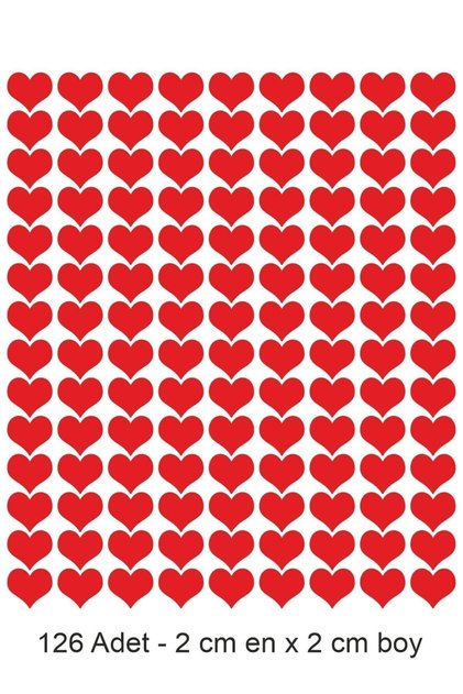 Red Heart 126 Pieces A4 Edible Ornament Pastry Cookie Sugar Dough Paper Print