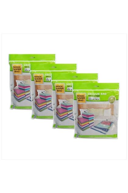 Magic Saver Bag 4 Adet Vakumlu Hurç Özel Seti Büyük Paket (4 XXL
