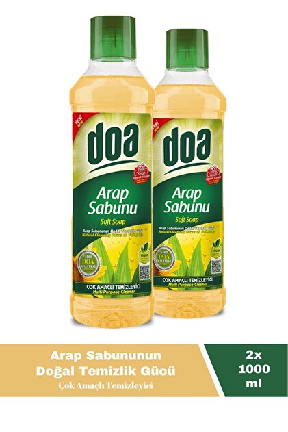 Çok Amaçlı Temizleyici Arap Sabunu 1000 ML X2 Adet