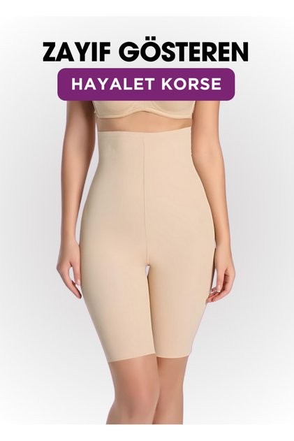 Plussize Zayıf Gösteren İnceltici Kıyafet İçi Kalça Göbek Lazer Hayalet Korse