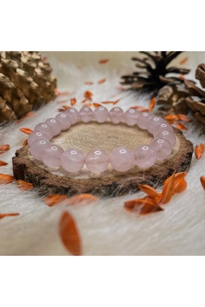 8mm Pink Quartz Natural Bracelet Stone