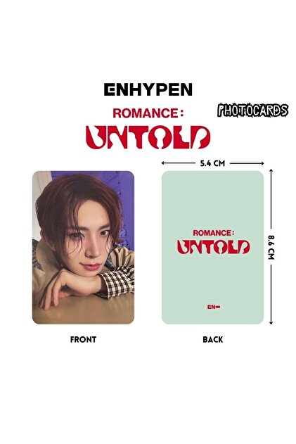 Kpop Dünyasi ENHYPEN Heeseung '' ROMANCE : Untold '' Photocards