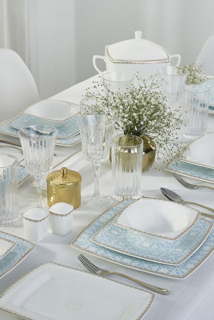 Karaca Fine Pearl Contour 62 Parça 12 Kişilik Yemek Takımı