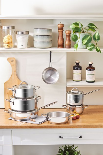 Karaca Gris Bio Granit 7 Casseroles Revêteent Antiadhésif, Enseble de