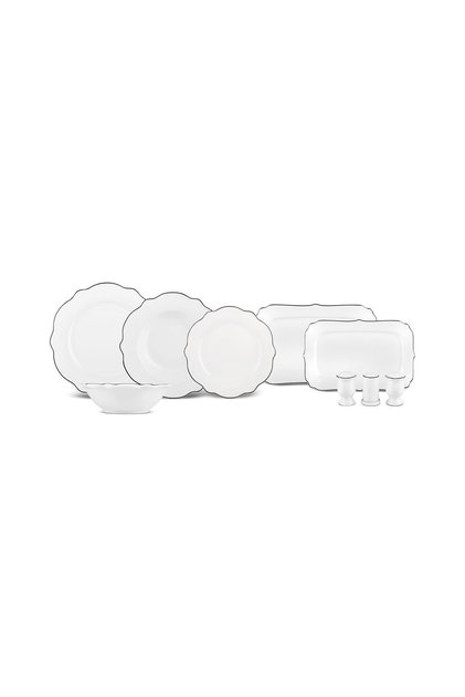 Prosper New Bone 53 Parça 12 Kişilik Yemek Takımı Platin