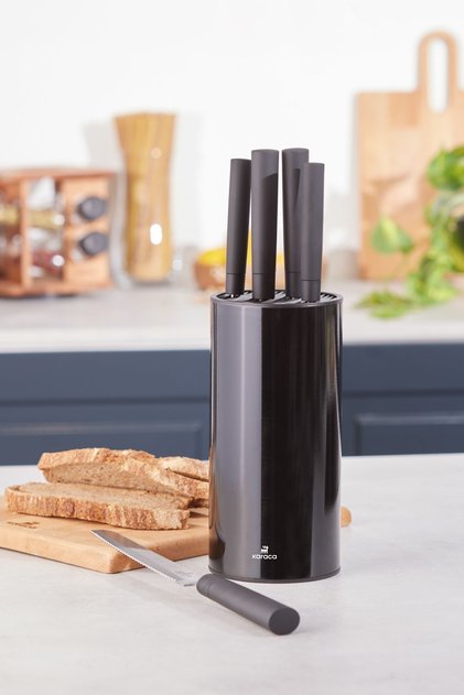 Roscar Black 6 Parça Standlı Bıçak Seti