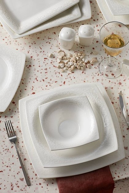 Fine Pearl Roma 62 Parça 12 Kişilik İnci Yemek Takımı
