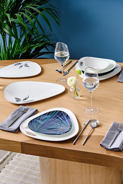 Karaca Fine Pearl Extra Selva 62 Parça 12 Kişilik Yemek Takımı