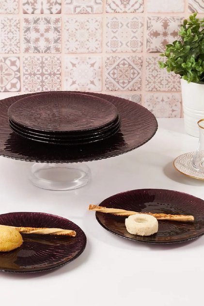 Merta Bordo 7 Parça Pasta Takımı