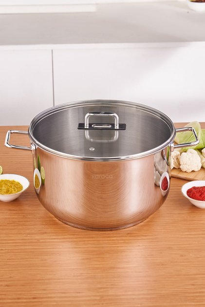 Grace Indüksiyon Tabanlı Çelik Tencere 30 Cm 12.3 Litre