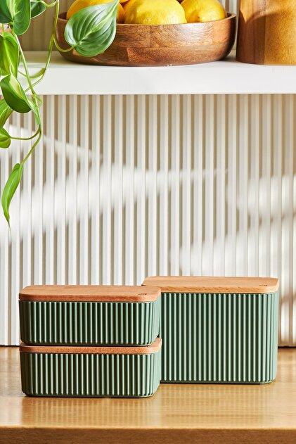 Karaca Massimo 3'lü Kavanoz / Saklama Kabı Seti Yeşil - Fiyatı