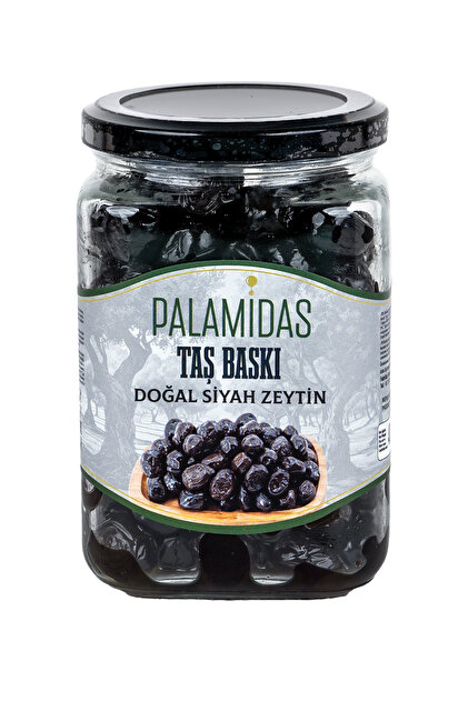 palamidas Taş Baskı Doğal Siyah Zeytin 400 gr Cam Kavanoz - Fiyatı