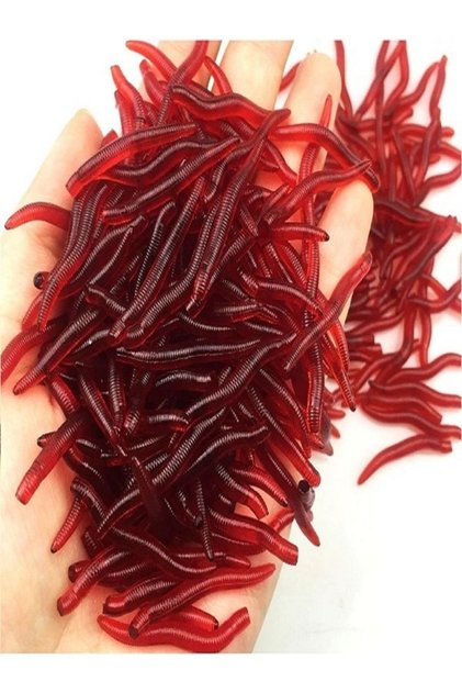 20 Adet-kokulu-silikon Balık Yemi-gerçek Görünümlü-sahte Yapay Solucan