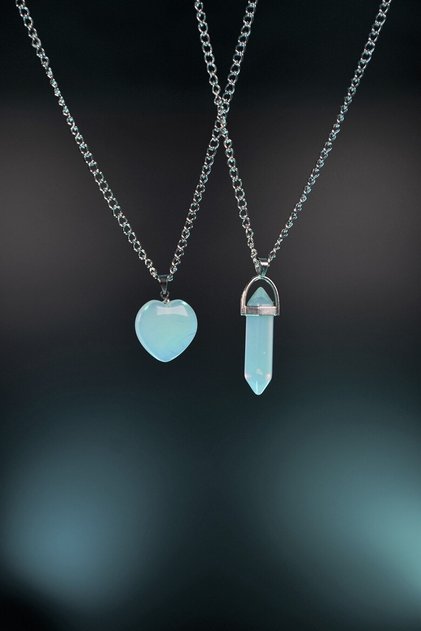 Opal Natural Stone Necklace Set for Lovers and Friends