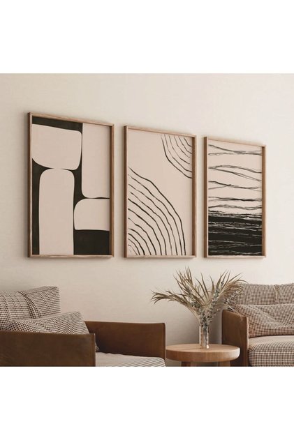 Framed Decorative Painting Black and White Modern Home Home Salon Living Room Bedroom Balcony Decor