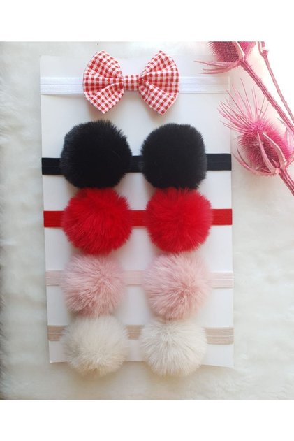 5li Ponpon Ve Fiyonk Bandana