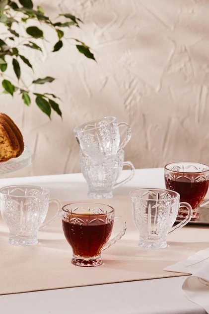 Seda 6 Kişilik Cam Çay Fincanı 180 ml