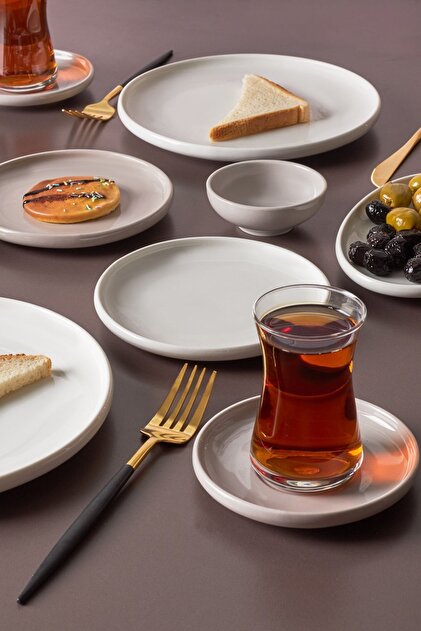 Karaca Cordelia Grey 26 Parça 6 Kişilik Porselen Kahvaltı Servis