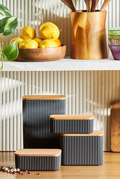 Karaca Massimo 4'lü Kavanoz/saklama Kabı Seti Antrasit - Fiyatı