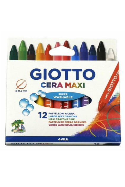 GİOTTO MUM BOYA CERA MAXİ 12 RENK PAKET