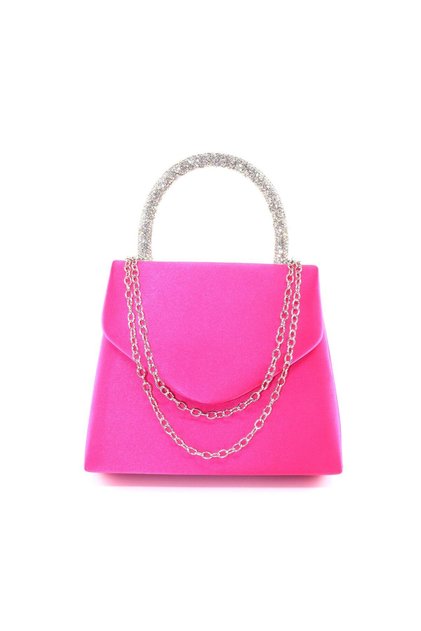 Satin Stone Fuchsia Evening Dress Bag. Fuchsia Satin Evening Dress Bag. Fuchsia Evening Dress Bag. Invitation Evening Bag.