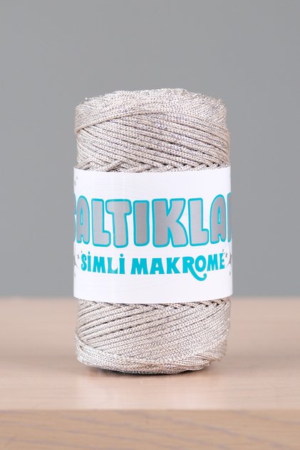 Macrame Rope Glittered 100Gr 3mm - Premium Glittered Macrame Rope Beige Sg-260