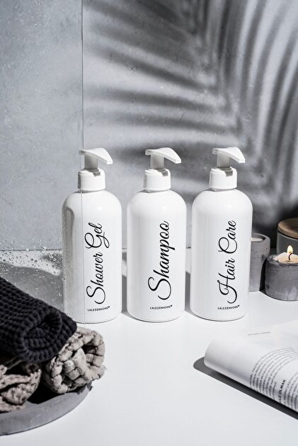 l*s様 Life Essence Water 300ml 3本セット LALEZEN HOME Beyaz 3lü Şampuan Saç Bakımı DuşJeli Etiketli Plastik