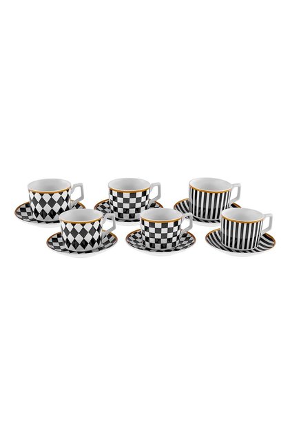 Chekers 6 Kişilik Çay Fincan Takımı 220 Ml