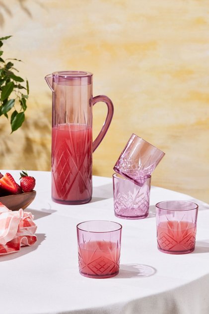 Karaca Foret Akrilik Kırılmaz 5 Parça Sürahi Seti Pembe - Fiyatı