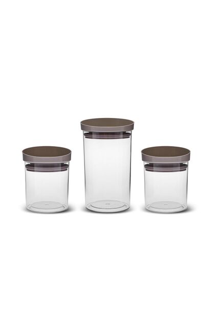 Ivory 3-piece Silicone Lid Jar/Storage Container