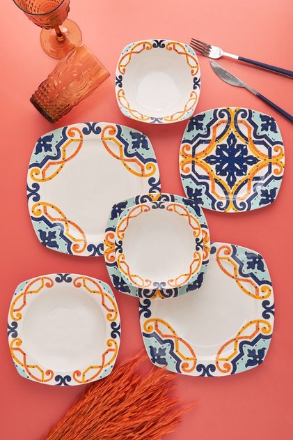 Gaudi 24 Parça 6 Kişilik Porselen Yemek Takımı