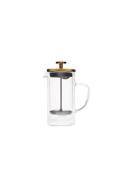 Pia Çift Cidarlı Borosilikat Cam French Press 350 Ml Gold