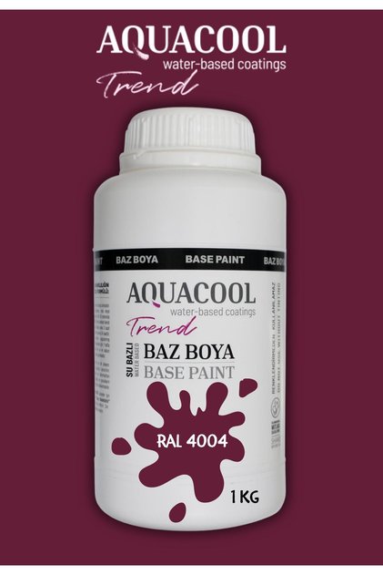 Akrilik Hobi Boya 1 Kg Su Bazlı Hibrit Dönüşüm Boyası Ral 4004 Bordo Mor