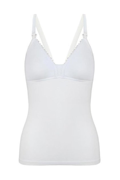 Women's White Breastfeeding Undershirt 3050