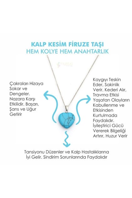 Natural Stone Turquoise Stone Heart Cut Whether Pendant or Keychain | Gift Natural Stone