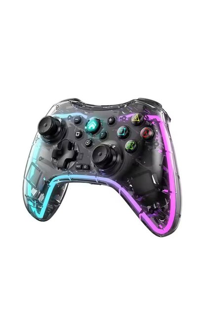 Joystick PC PS3 PS4 Uyumlu 8 Renkli Oyun Kolu Gyro Eksenli Turbo Çift Titreşimli