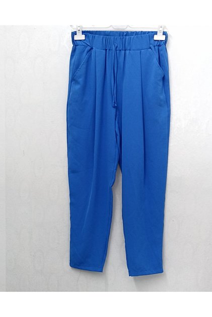 Women's Elastic Waist Lace-Up Aerobin Carrot Trousers 18102