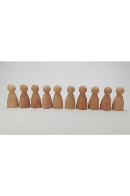 20 Adet Ahşap Peg Bebek Pegdolls