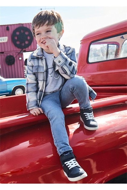 Boy's Skinny Jeans Grey-Blue 4530