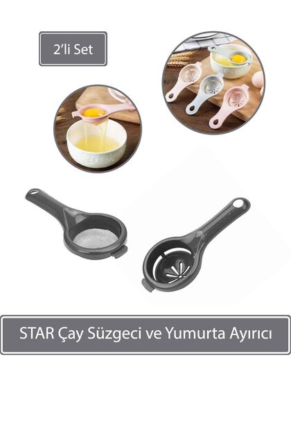 Star Çay Süzgeci Ve Yumurta Ayırıcı - Antrasit