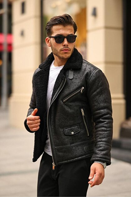 Mero Life Men's Nappa Leather Inside Full Fur High Quality Slim