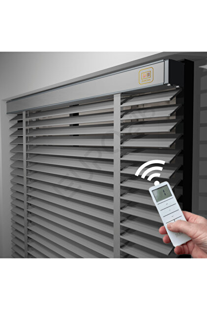 JaluziByEuro216 MOTORLU Ahşap Jaluzi Perde 50 mm %100 Ahşap