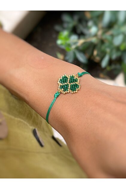 Afrika Butik Yeşil Yonca Miyuki Bileklik - Fiyatı, Yorumları