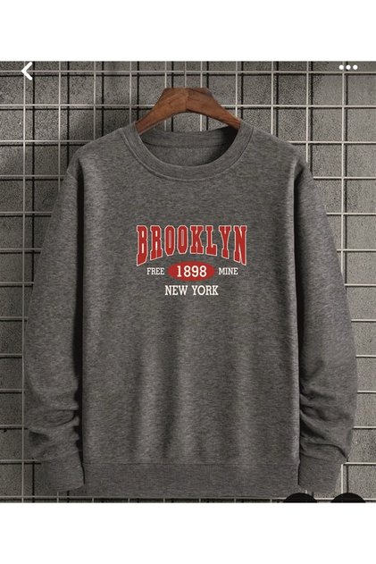 Sıfır Yaka on Broklyn Printed Women'S/Men's Owersiz