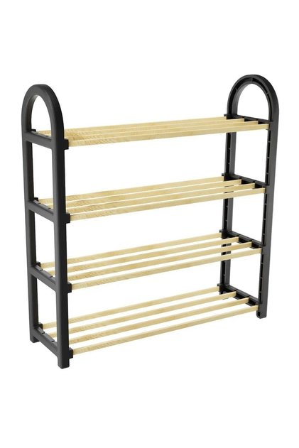 4 Katlı 1.sınıf Süper Kalite Stickwood Masif Ahşap Ayakkabılık Sw-6504