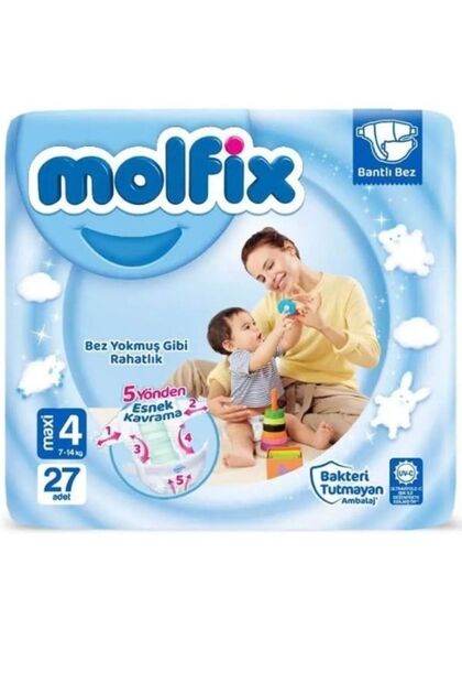 Bebek Bezi 4 Beden Maxi 7-14 Kg 27 Adet