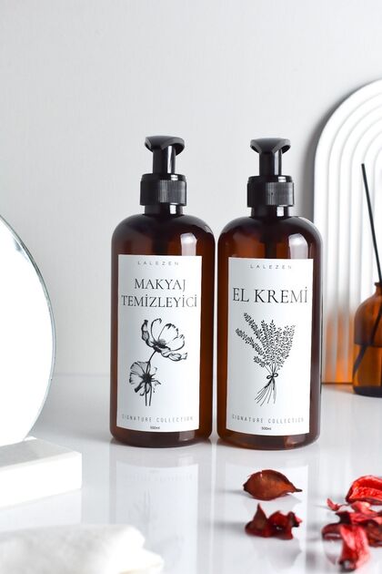 Hand cream & Makeup remover Labeled Plastic Bottle 500ml