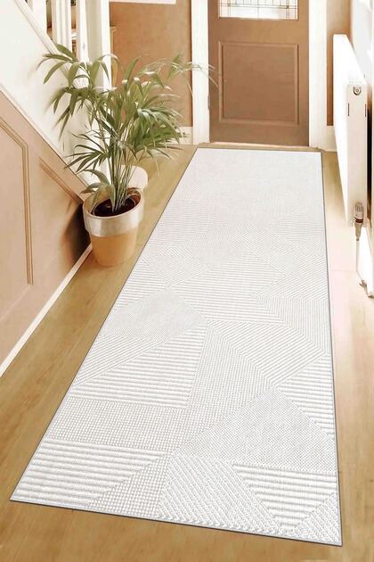 Salon Halısı Geometrik İskandinav Toz Tutmaz Dijital Baskı Yıkanabilir Kaymaz Taban 8144